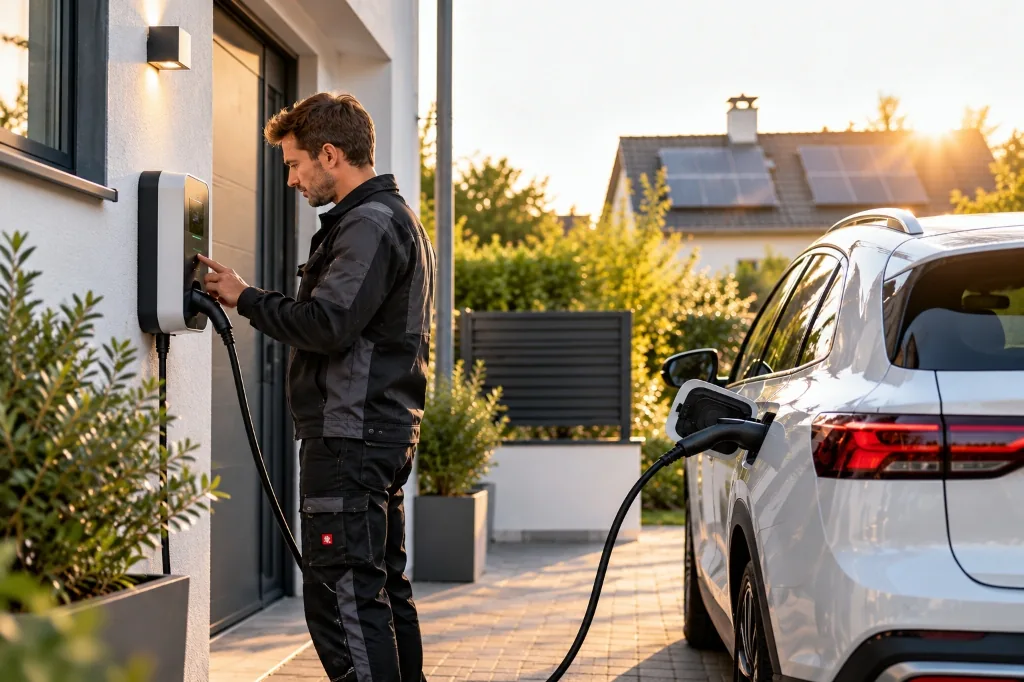 Wallbox Installation für Elektrofahrzeuge E-Mobilität Ladeinfrastruktur Langerwehe